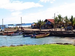 Puerto de Hanga Roa, en Isla de Pascua