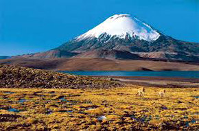 Lago Chungará, en el Parque Nacional Lauca