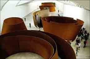 Richard Serra, Instalación de siete piezas espectaculares en el Guggenheim de Bilbao