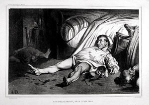 Una de las Litografías de Honoré Daumier