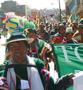 El apoyo del pueblo boliviano a la nueva constituciÃ³n es mayoritario (Foto: Nelson Vilca)