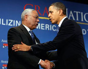 Colin Powell (i) y Barack Obama en una imagen de archivo