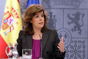 La vicepresidenta del Gobierno, Soraya Sáenz de Santamaría