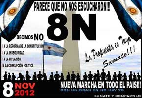 “Cacerolazo”. Cartel que invita a la protesta masiva contra la corrupción política, etc.  (redes sociales)