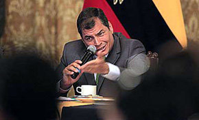 El Presidente de Ecuador, Rafael Correa 