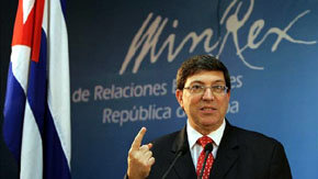 El ministro de Exteriores cubano Bruno Rodríguez
