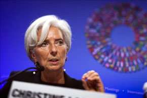 La directora gerente del Fondo Monetario Internacional (FMI), Christine Largarde