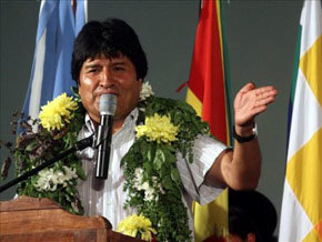 Evo Morales, presidente de Bolivia
