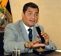 Rafael Correa, presidente de Ecuador