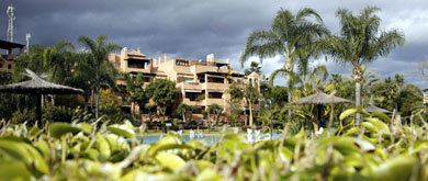 Vista de la urbanización Alhambra del Golf 3 de Marbella (Málaga), donde se encuentra el ático de Ignacio González. 