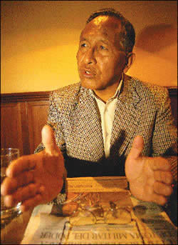 Victor Hugo Cardenas, aspira a competir con Morales en las proximas presidenciales. (imagen de archivo) 