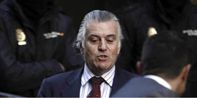 El extesorero del PP, Luis Bárcenas, a su salida de la Audiencia Nacional