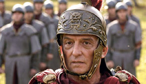 Pepe Sancho en su papel del Pretor Quinto Servilio Escipión en las series 'Imperium'  e 'Hispania' para la TV