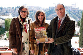 Tres concejales de Granada: de Cultura, Juan García Montero; de Turismo y Presidencia, Rocío Díaz; y Comercio, María Francés