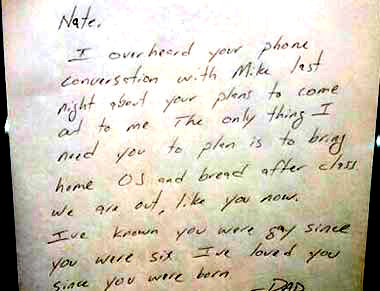 Carta que padre envió a hijo que pretendía contarle que era gay se transforma en fenómeno