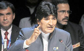 El presidente de Bolivia Evo Morales 
