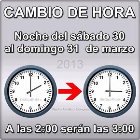 Cambio de hora en España
