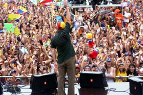 Henrique Capriles en un acto electoral que ha celebrado este martes en el estado de Zulia.