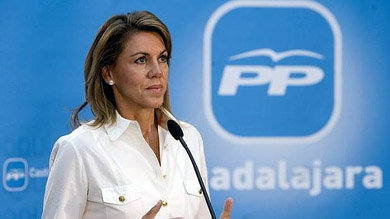 La secretaria general del PP y presidenta de Castilla-La Mancha, María Dolores de Cospedal