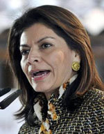 La presidenta de Costa Rica, Laura Chinchilla