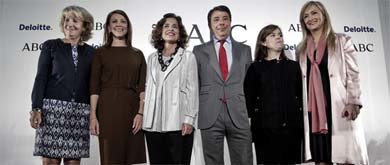Esperanza Aguirre, María Dolores de Cospedal, Ana Botella, Ignacio González, Soraya Sáenz de Santamaría y Cristina Cifuentes (Efe).

