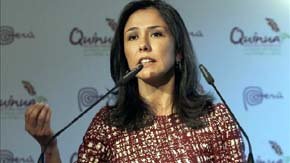 Nadine Heredia, esposa del actual presidente de Perú, Ollanta Humala