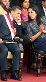Ollanta Humala y su esposa, Nadine Heredia