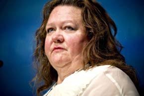 Gina Rinehart, una multimillonaria australiana 