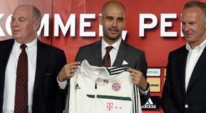 Pep Guardiola fue presentado en el Bayern
