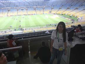 Gaby Alonso, enviada especial de 'EuroMundo Global' en el estadio Maracaná de Río de Janeiro.