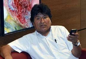 Evo Morales, en el aeropuerto de Viena 