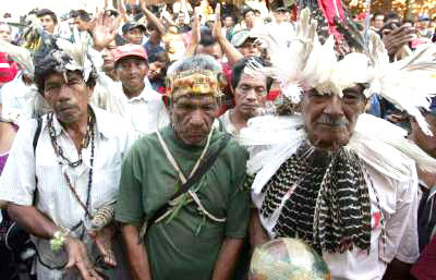 Miembros de las etnias ayoreo, tomaraho y ebytoso, participaron de la ceremonia.