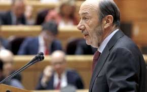 Alfredo Pérez Rubalcaba en el Senado. (EFE)