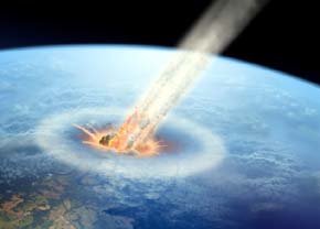 Recreación del impacto de un asteroide