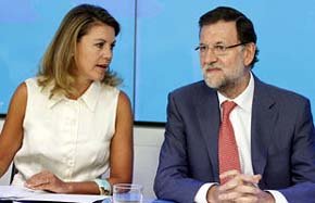 Cospedal junto al presidente Rajoy