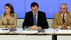 Cospedal, Rajoy y Arenas