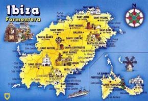 Mapa de Ibiza y Formentera