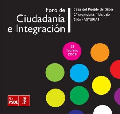 Cartel del Foro de Ciudadania e Integración Asturias