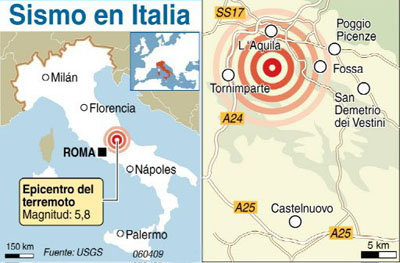 Más de 50 muertos en el terremoto en Italia