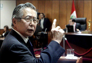Fujimori durante el juicio