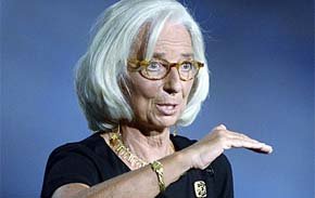 La directora gerente del FMI, Christine Lagarde

