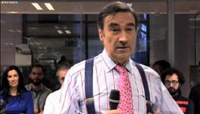Imagen de Pedro J. Ramírez en su intervención en la redacción de ‘El Mundo’