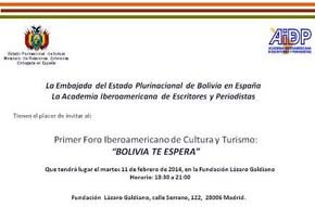 Primer Foro Iberoamericano de Cultura y Turismo: Bolivia