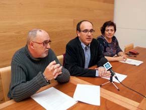D'esquerra a dreta: Ferrer, Bernadó i Jové. FOTO. UdL