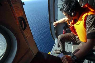 Vista desde un helicóptero de la búsqueda en la isla de Tho Chu (Reuters).