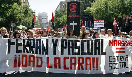 Manifestación de los trabajadores de Viajes Marsans (Efe)