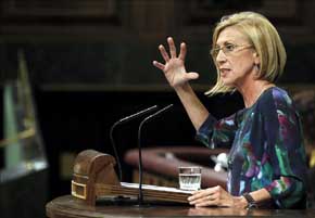 La líder de UPyD, Rosa Díez. Foto EFE