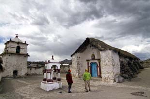 Parinacota, en el altiplano chileno, interior de Arica