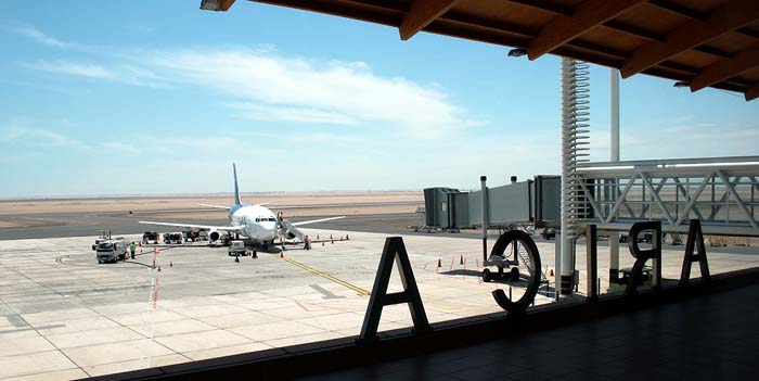 Aeropuerto de Chacalluta, en Arica