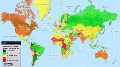 Crean el mapa de las mujeres más sexys del mundo